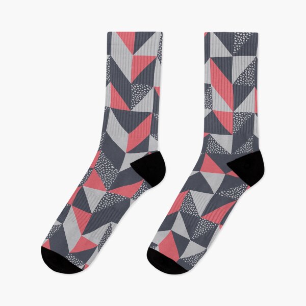 Artikelvorschau, Dreieck minimalistisches rosa Muster, modern, minimalistisch, blau, grau, gepunktet, Mitte des Jahrhunderts entworfen und verkauft von BONBcreative.