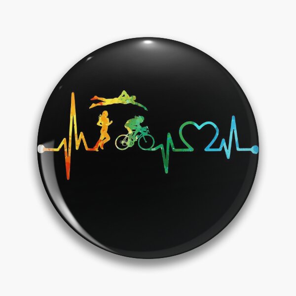 Item preview, TRIATHLON HEARTBEAT WATERCOLOR designed and sold by WinghiDesign.