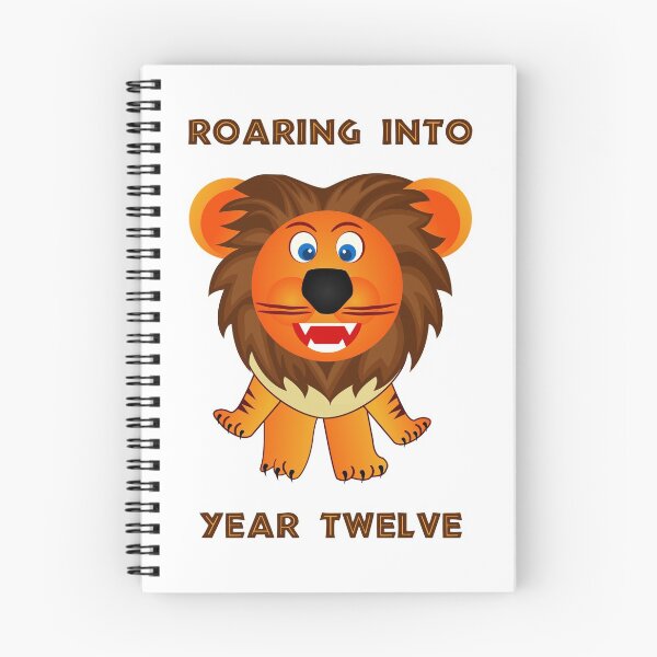 Item preview, Roaring Into Year Twelve (Cartoon Lion) designed and sold by TimespunThreads.