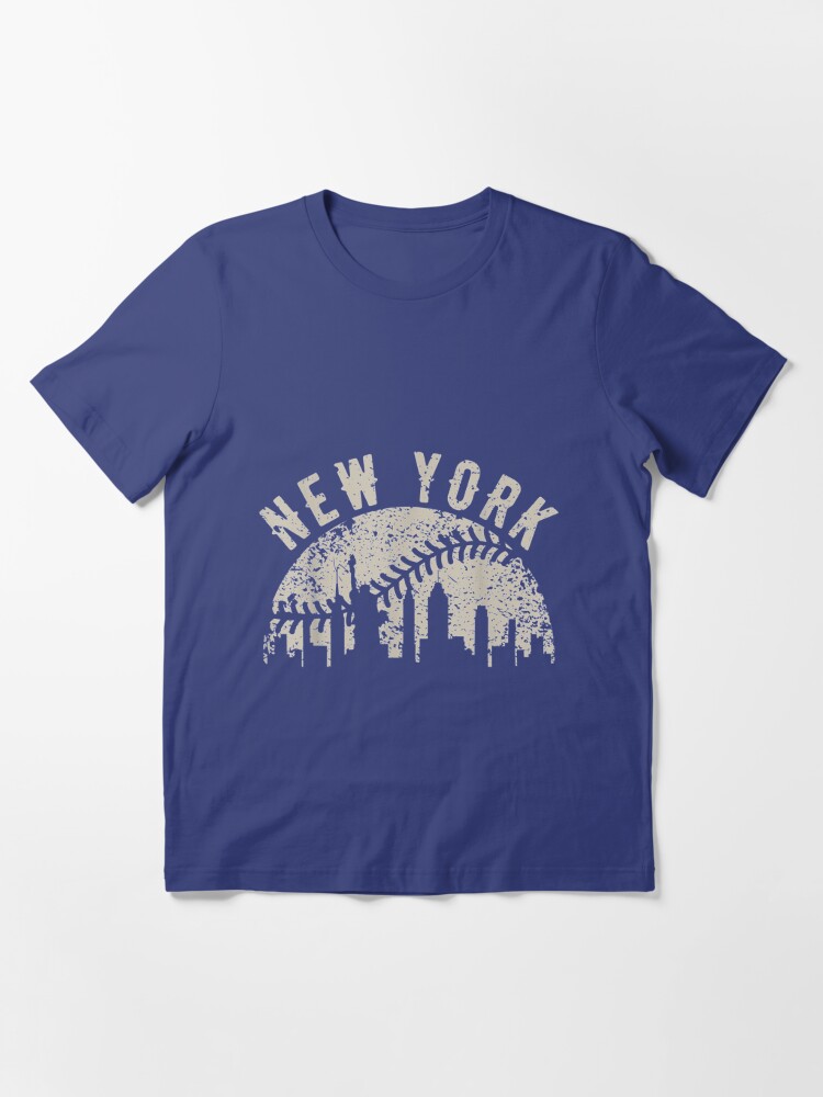 MLB NEW YORK Mets Vintage Retro Print Baseball 100% Cotton 