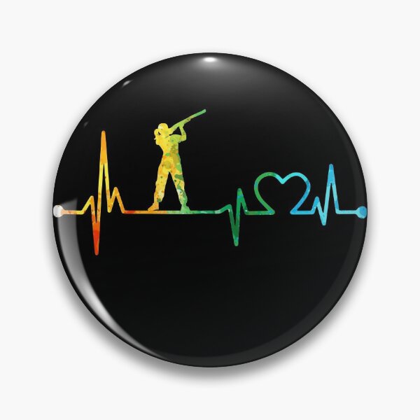 Item preview, SPORTING CLAY HEARTBEAT WATERCOLOR designed and sold by WinghiDesign.