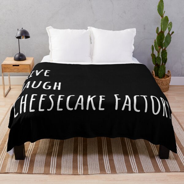 Aperçu de l'œuvre Live Laugh Cheesecake Factory (Noir) créée et vendue par quoteedesigns.