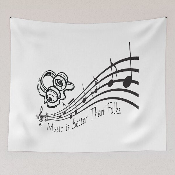 Item preview, Music is Better Than Folks,music is my love designed and sold by MoSaid.
