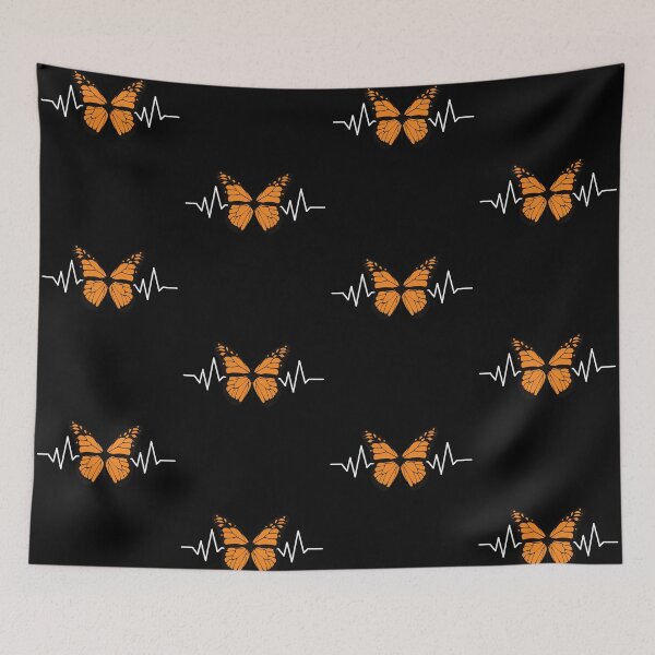 Item preview, Butterfly Cottagecore Aesthetic Heartbeat Pulsate ECG Graph designed and sold by CharJens.