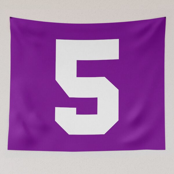 Item preview, Number 5 Sports Purple designed and sold by Shariss.