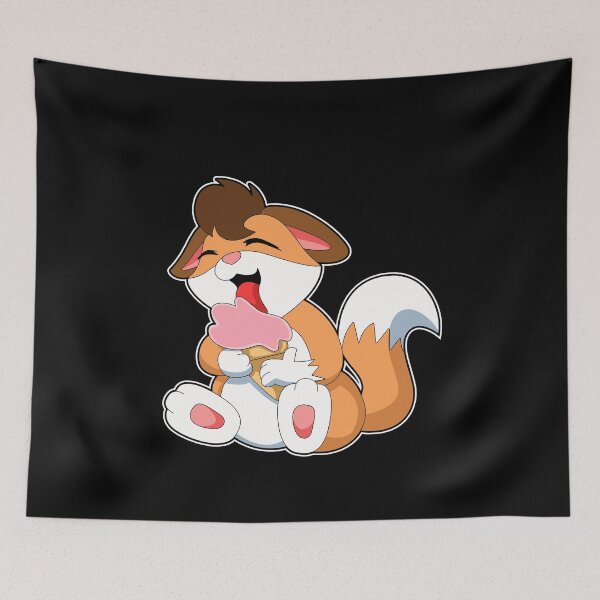 Item preview, Fox with Strawberry Ice cream designed and sold by Snabdesign84.