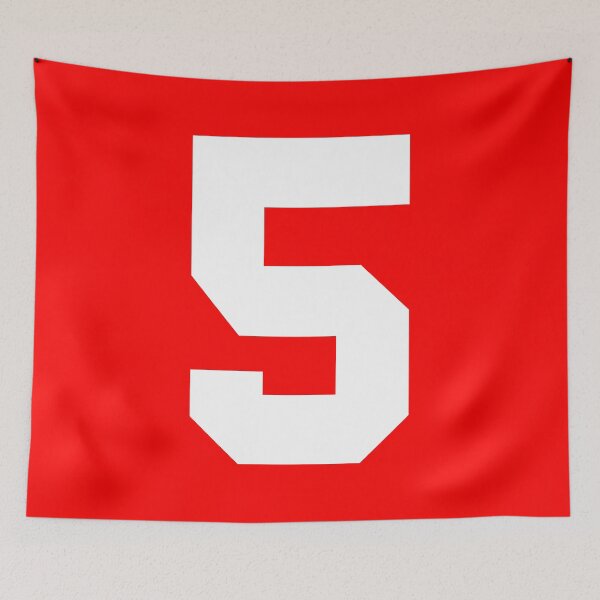 Item preview, Number 5 Sports Red designed and sold by Shariss.