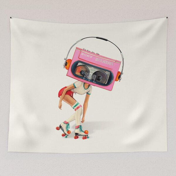 Item preview, Casette Deck Roller Skate Pin-Up designed and sold by Kelly  Gilleran.