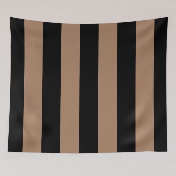 Item preview, Brown and Black Vertical Stripe Pattern 2022 Trending Color - Colour - Hue - Shade Pantone Macchiato Brown 17-1221 designed and sold by ColorOfTheYears.