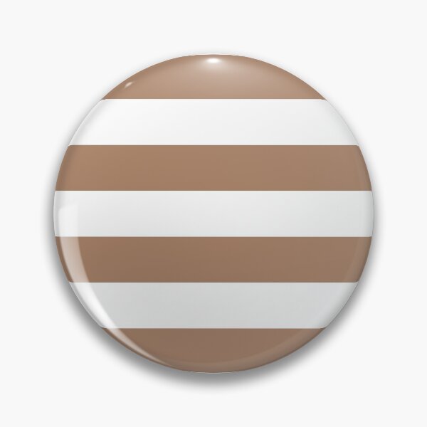Item preview, Brown and White Horizontal Stripe Pattern 2022 Trending Color - Colour - Hue - Shade Pantone Macchiato Brown 17-1221 designed and sold by ColorOfTheYears.