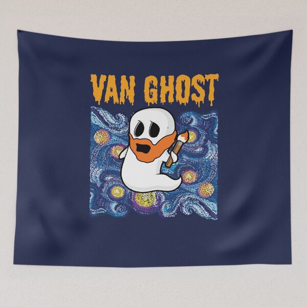 Item preview, Van Ghost Halloween Funny Van Gogh Starry Night designed and sold by jaygo.