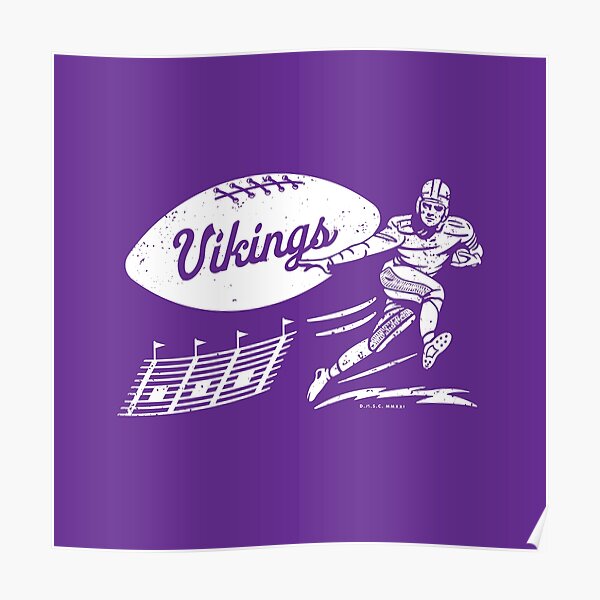 Minnesota Vikings Official NFL Football Team Logo and Wordmark Poster –  Sports Poster Warehouse