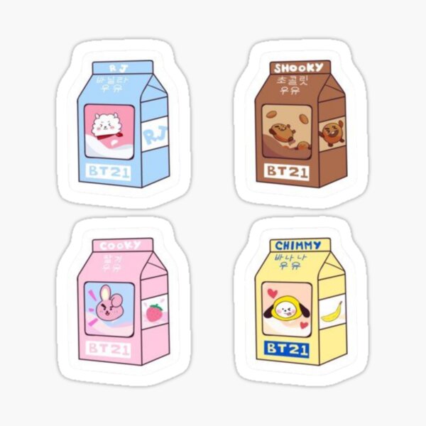 bt21 pack stickers redbubble