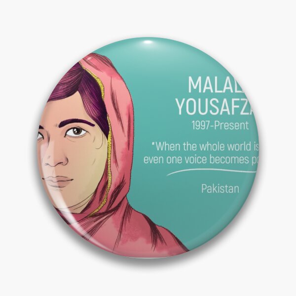 Item preview, malala yousafzai (inspirational women) quote when the whole world is silent even one voice becomes powerful  designed and sold by emcazalet.