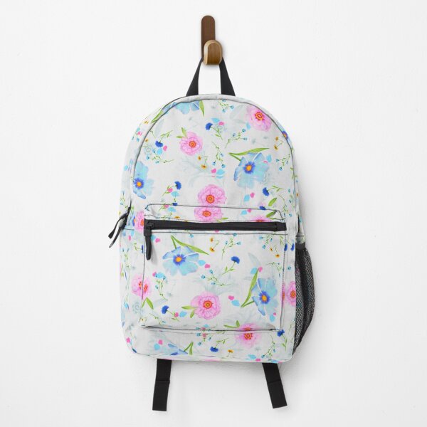 Item preview, Pink and Blue Floral Design Pattern designed and sold by DesignbySR.