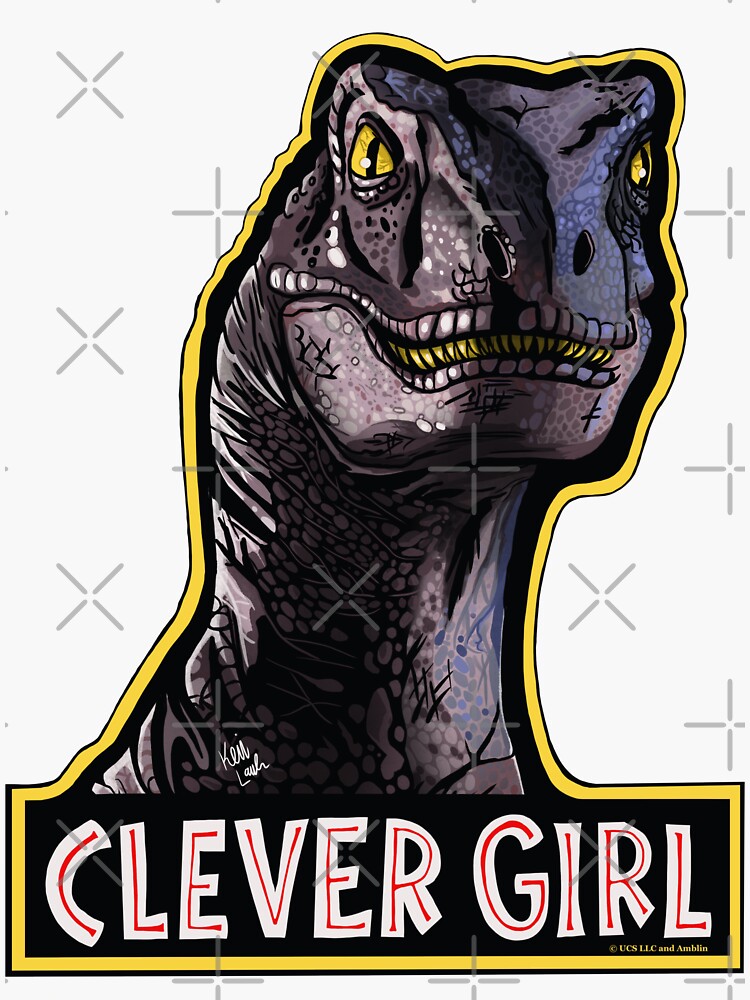  clever girl jurassic park raptor sticker for sale by kplawler
