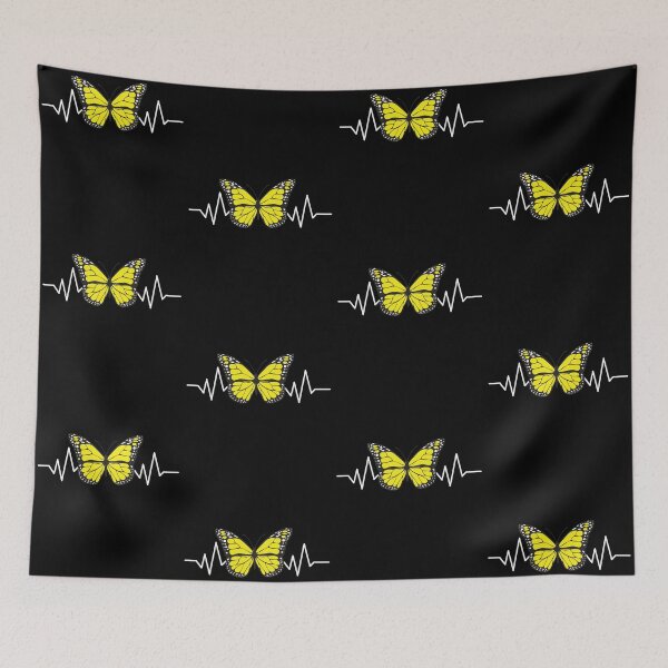 Item preview, Butterfly Cottagecore Aesthetic Heartbeat Pulsate ECG Graph designed and sold by CharJens.