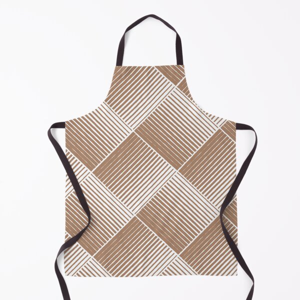 Item preview, Brown and White Square Mosaic Stripe Pattern 2022 Trending Color - Colour - Hue - Shade Pantone Macchiato Brown 17-1221 designed and sold by ColorOfTheYears.