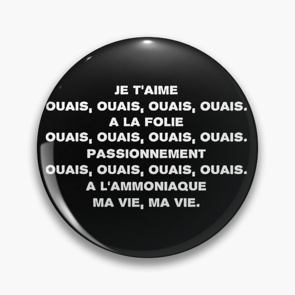 Aperçu de l'œuvre Je t'aime A la folie Passionnement A l'ammoniaque MA vie créée et vendue par Tema EL.