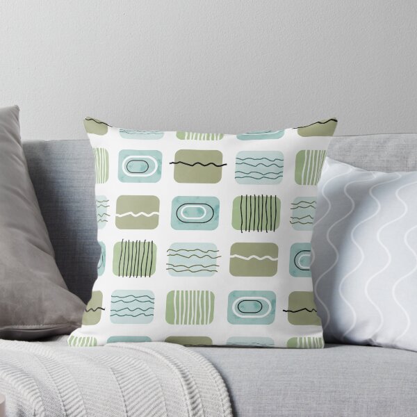 Item preview, Mid Century Modern Olive and Teal Pattern designed and sold by CarlaBaremb.