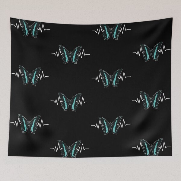 Item preview, Butterfly Cottagecore Aesthetic Heartbeat Pulsate EKG Graph designed and sold by CharJens.