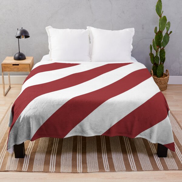 Item preview, Red and White Diagonal Stripe Pattern 2022 Trending Color Summer Pantone Lava Falls 18-1552 designed and sold by ColorOfTheYears.