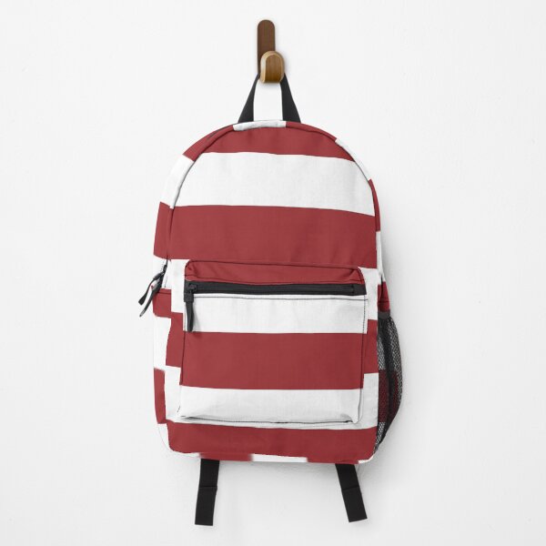 Item preview, Red and White Horizontal Stripe Pattern 2022 Trending Color Summer Pantone Lava Falls 18-1552 designed and sold by ColorOfTheYears.