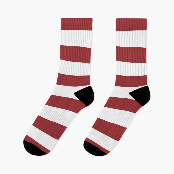 Item preview, Red and White Horizontal Stripe Pattern 2022 Trending Color Summer Pantone Lava Falls 18-1552 designed and sold by ColorOfTheYears.