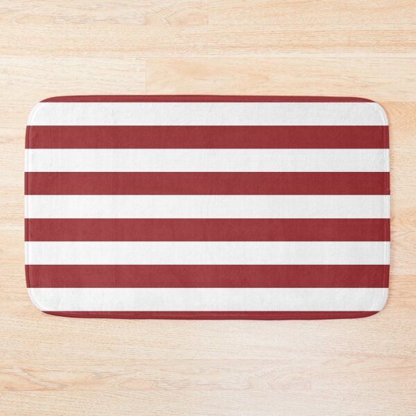 Item preview, Red and White Horizontal Stripe Pattern 2022 Trending Color Summer Pantone Lava Falls 18-1552 designed and sold by ColorOfTheYears.
