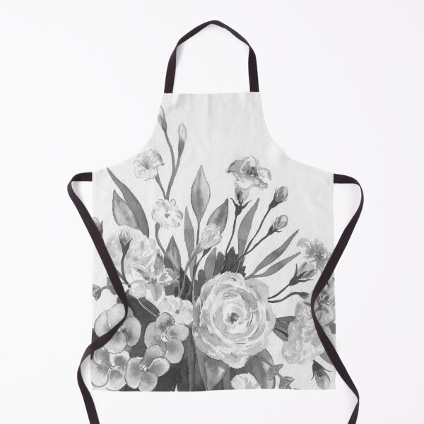Item preview, Beautiful Gray Monochrome Botanical Fresh Floral Pattern designed and sold by Irina Sztukowski.