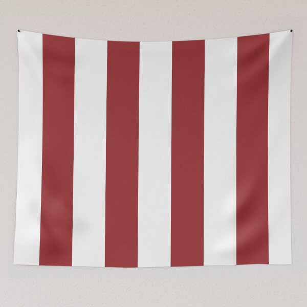 Item preview, Red and White Vertical Stripe Pattern 2022 Trending Color Summer Pantone Lava Falls 18-1552 designed and sold by ColorOfTheYears.