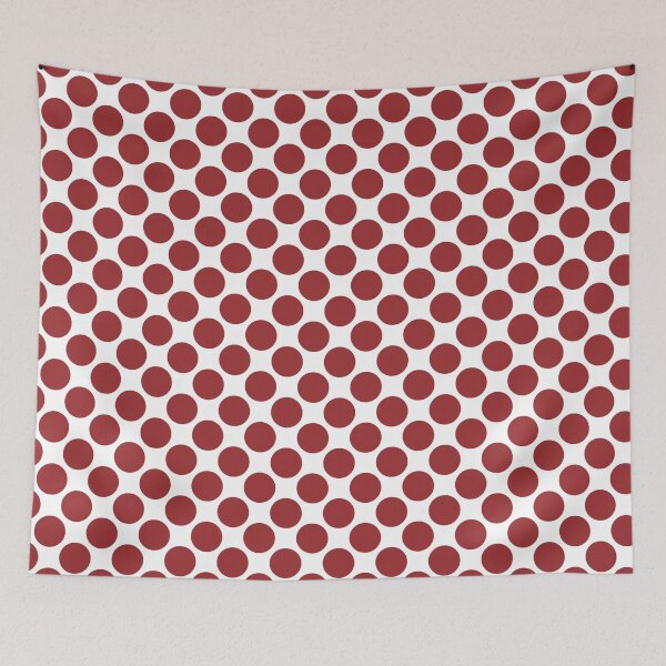 Item preview, Red and White Large Polka Dot Pattern 2022 Trending Color Summer Pantone Lava Falls 18-1552 designed and sold by ColorOfTheYears.