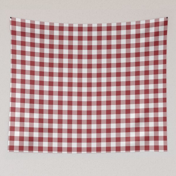 Item preview, Red and White Buffalo Plaid Pattern 2022 Trending Color Summer Pantone Lava Falls 18-1552 designed and sold by ColorOfTheYears.