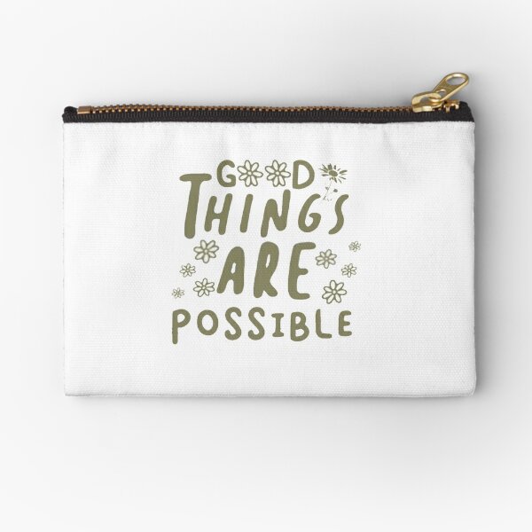 With God All Things Are Possible | Canvas Zipper Pouch