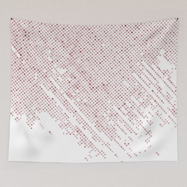 Item preview, Red and White Gradient Polka Dot Abstract Pattern 2022 Trending Color Summer Pantone Lava Falls 18-1552 designed and sold by ColorOfTheYears.