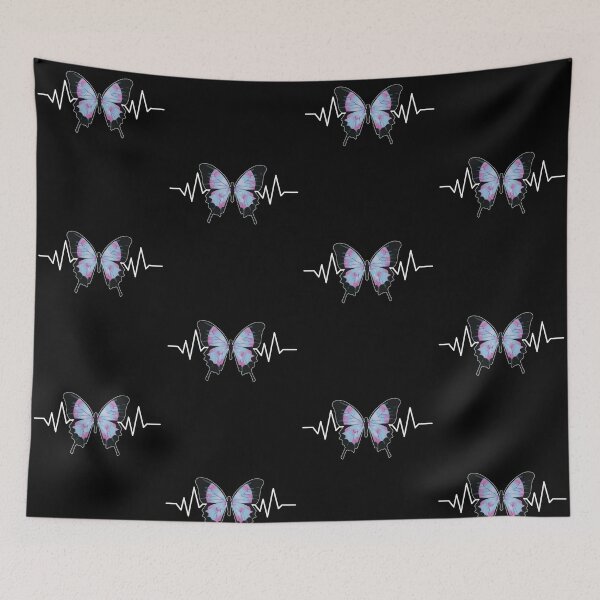 Item preview, Butterfly Cottagecore Aesthetic Heartbeat Pulsate EKG Graph designed and sold by CharJens.