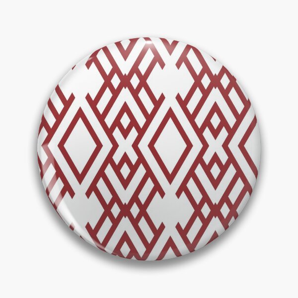 Item preview, Red and White Geometric Striped Art Deco Pattern 2022 Trending Color Summer Pantone Lava Falls 18-1552 designed and sold by ColorOfTheYears.