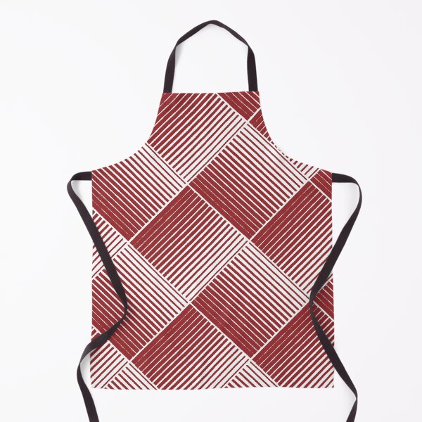Item preview, Red and White Square Mosaic Stripe Pattern 2022 Trending Color Summer Pantone Lava Falls 18-1552 designed and sold by ColorOfTheYears.