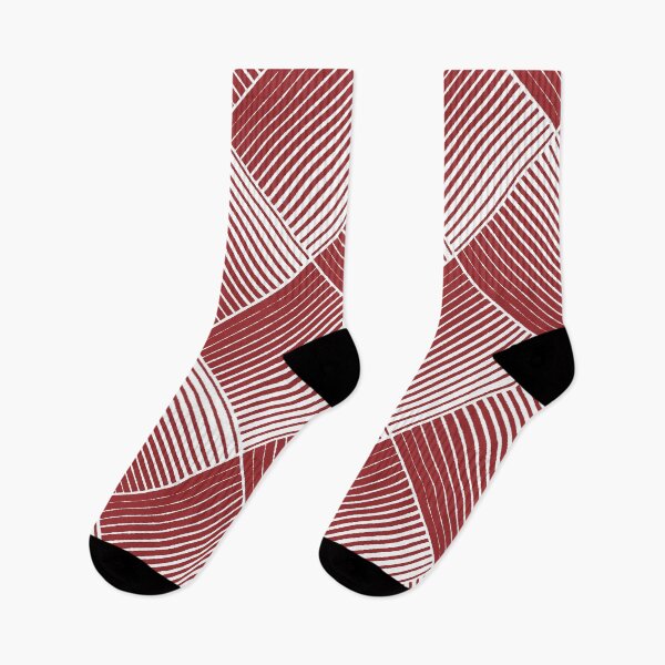 Item preview, Red and White Square Mosaic Stripe Pattern 2022 Trending Color Summer Pantone Lava Falls 18-1552 designed and sold by ColorOfTheYears.