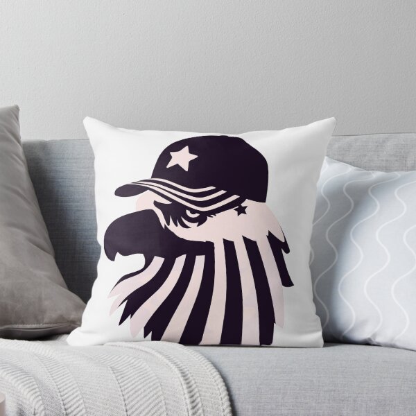 Item preview, Black & White American Flag Eagle waring Black & white American flag cap designed and sold by SheetalMourya.