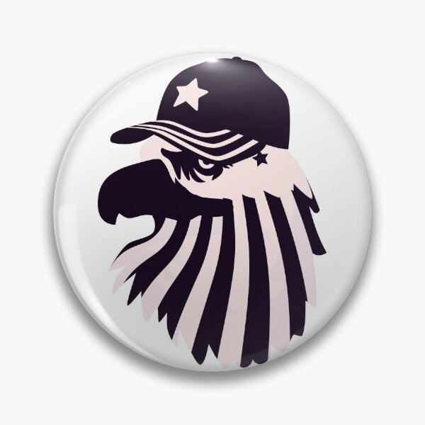 Item preview, Black & White American Flag Eagle waring Black & white American flag cap designed and sold by SheetalMourya.