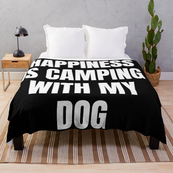 Item preview, Happiness is camping with my dog designed and sold by Tej0711.
