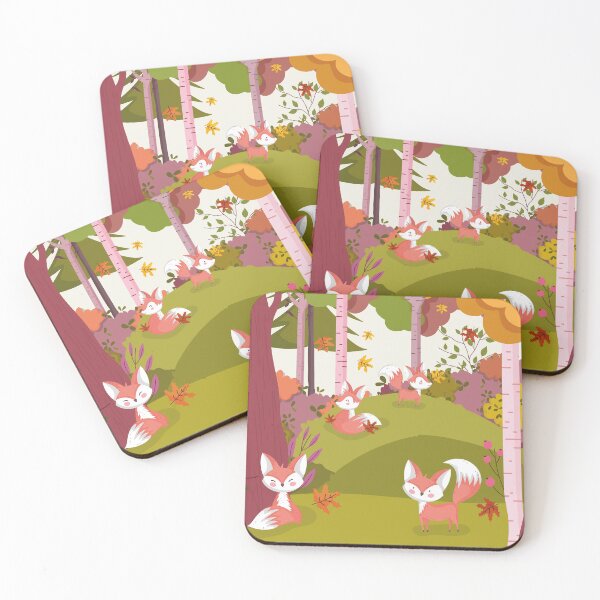 Item preview, Cute Autumn Foxes designed and sold by HolidayBug.