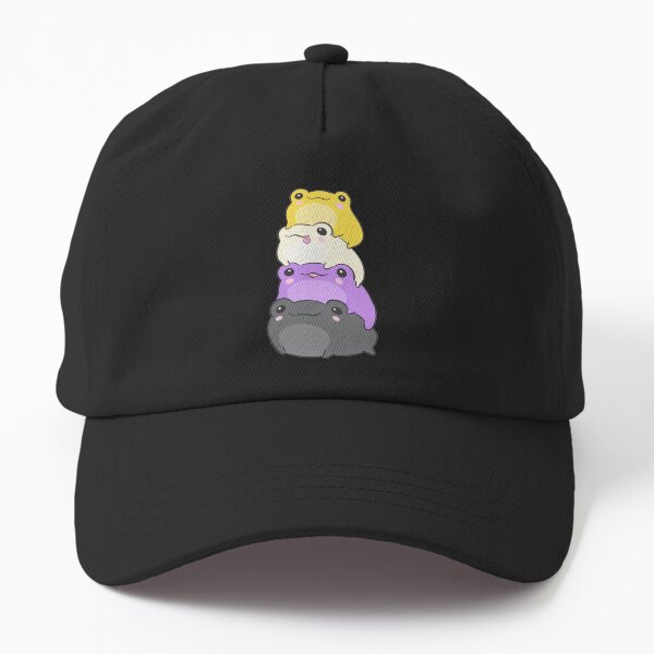 Artikel-Vorschau von Niedlicher Nonbinary Pride Frog Pile: Eine Kawaii-Ästhetik in dezenten Farben der Enby NB-Flagge, designt und verkauft von MinistryOfFrogs.