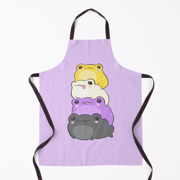 Item preview, Cute Nonbinary Pride Frog Pile: A Kawaii Aesthetic in Subtle Enby NB Flag Colors designed and sold by MinistryOfFrogs.