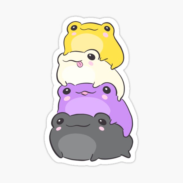 Kawaii Frog Stickers for Sale