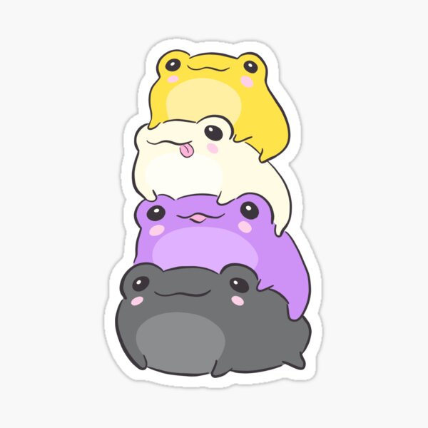 Cute Kawaii Frog Sticker Bundle By Regulrcrative