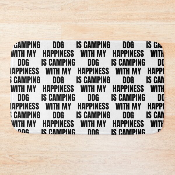 Item preview, Happiness is camping with my dog  designed and sold by Tej0711.