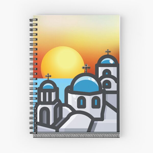 Item preview, Santorini Churches Sunset Abstract designed and sold by Yiorgos Designs.