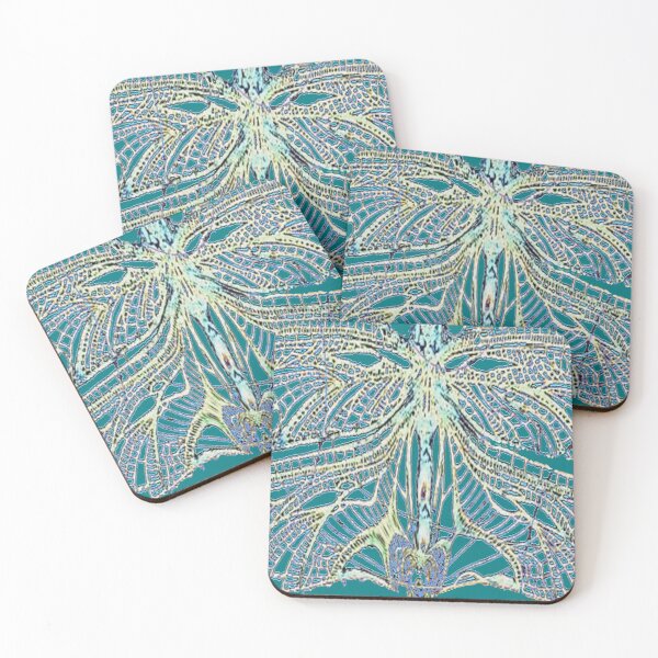 Item preview,  TEAL COLOR DRAGONFLY WING ABSTRACT PATTERN  ART  designed and sold by sharlesart.